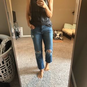 Banana Republic Distressed Girlfriend Jean